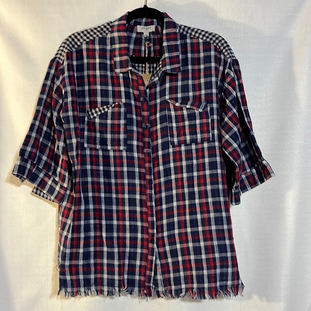 Brand new plaid Umgee top